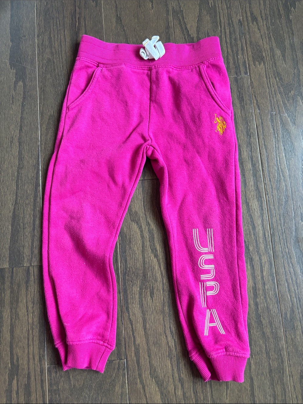 U.S. Polo Assn. Girls Pink Jogger Sweatpants